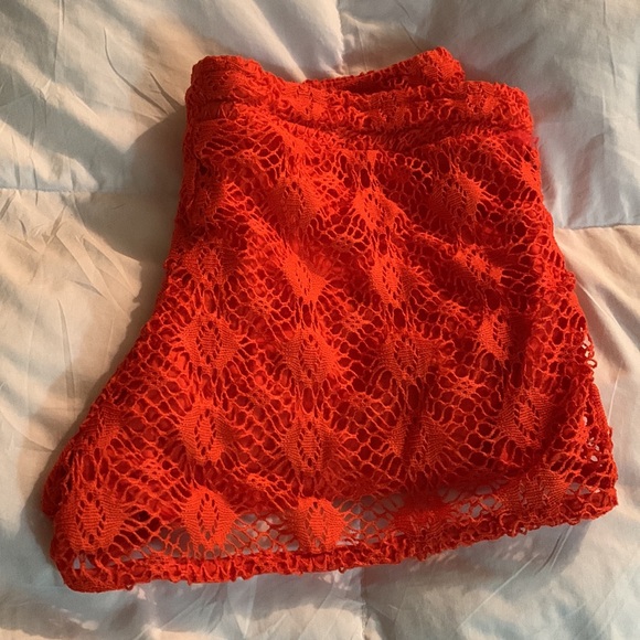 Super cute shorts, net, overlap, coral, In colour - Picture 4 of 4